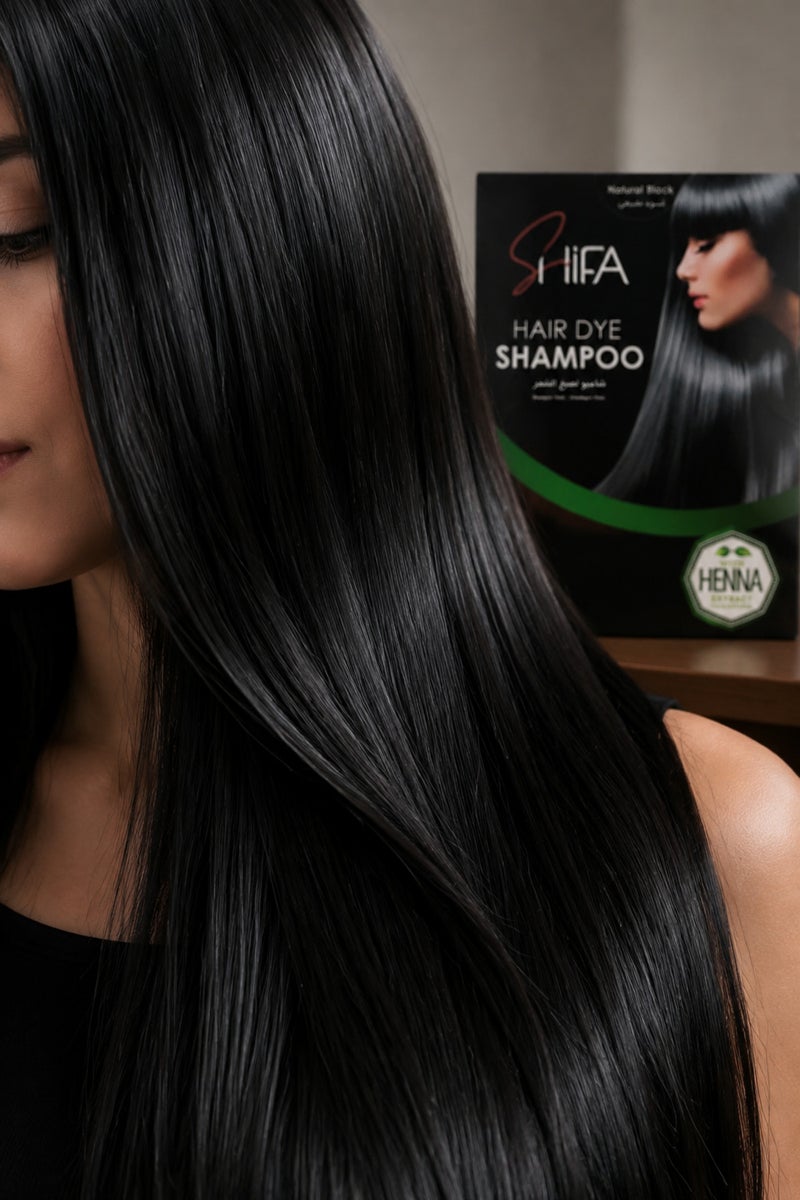 SHIFA Hair Dey Shampoo With Long-Lasting Natural Ingredients | Balck - 30 Ml - Image 1