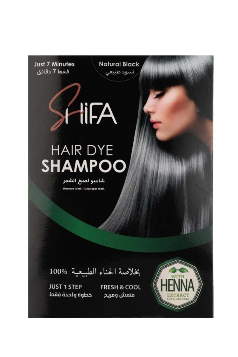 SHIFA Hair Dey Shampoo With Long-Lasting Natural Ingredients | Balck - 30 Ml - Image 5