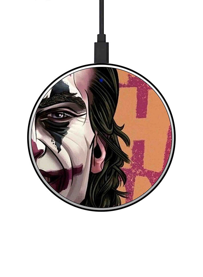 Theodor Joker Printed Ultra Slim Fast Wireless Charger With USB Cable Multicolour - Image 1