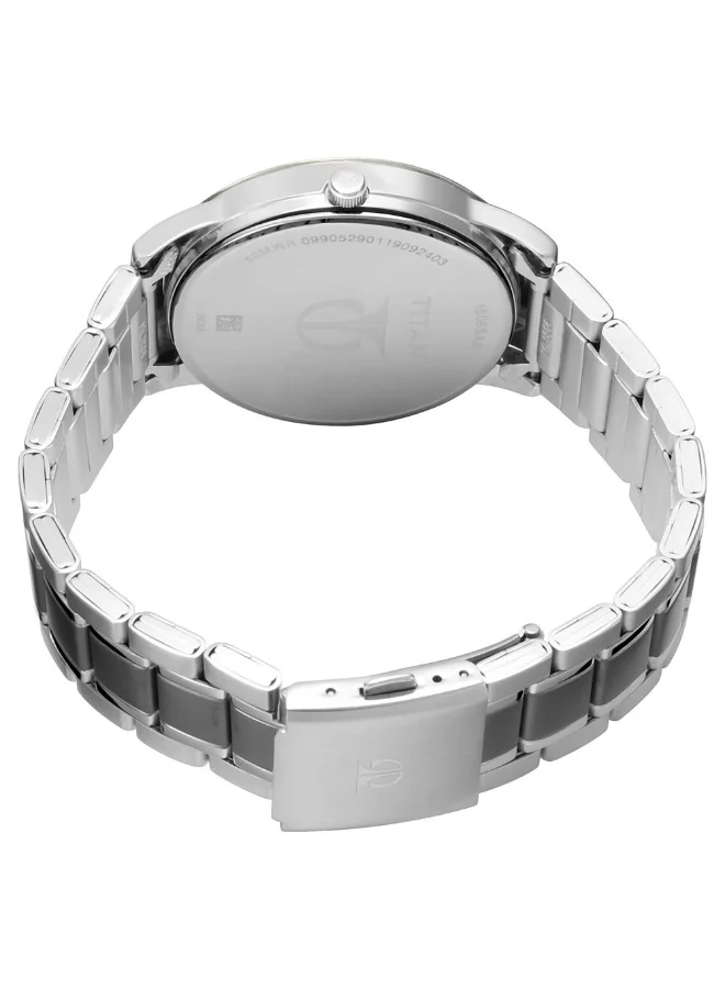 TITAN Titan Men's Timeless Style Watch: Refined Anthra Dial and Metal Strap