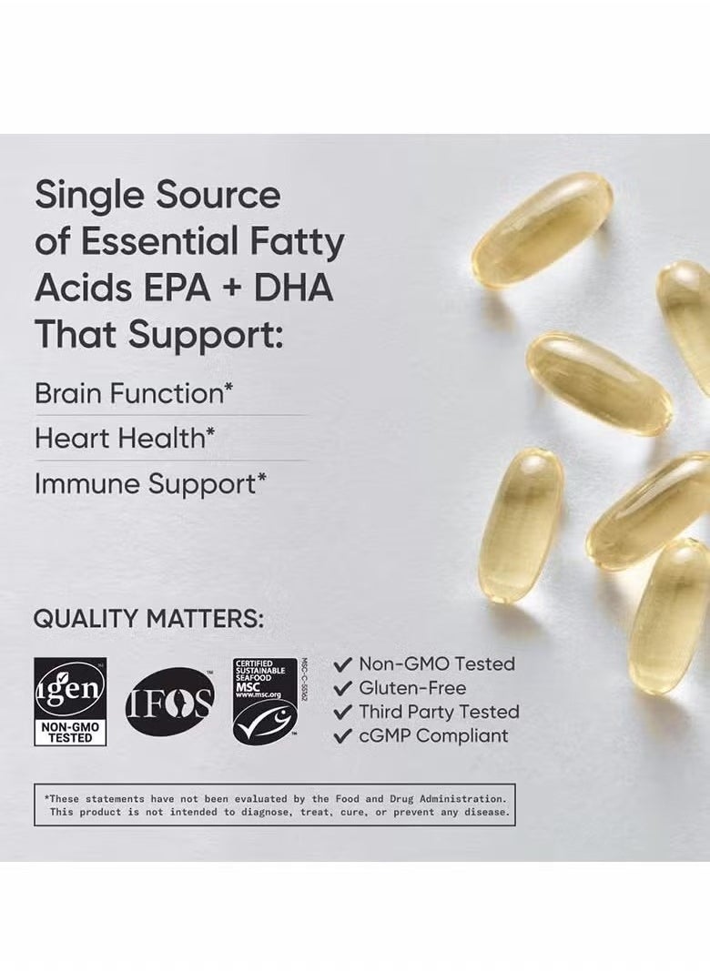 Omega - 3 Maintenance Normal Heart and Brain Function Pure Fish Oil 1250 mg - Image 1