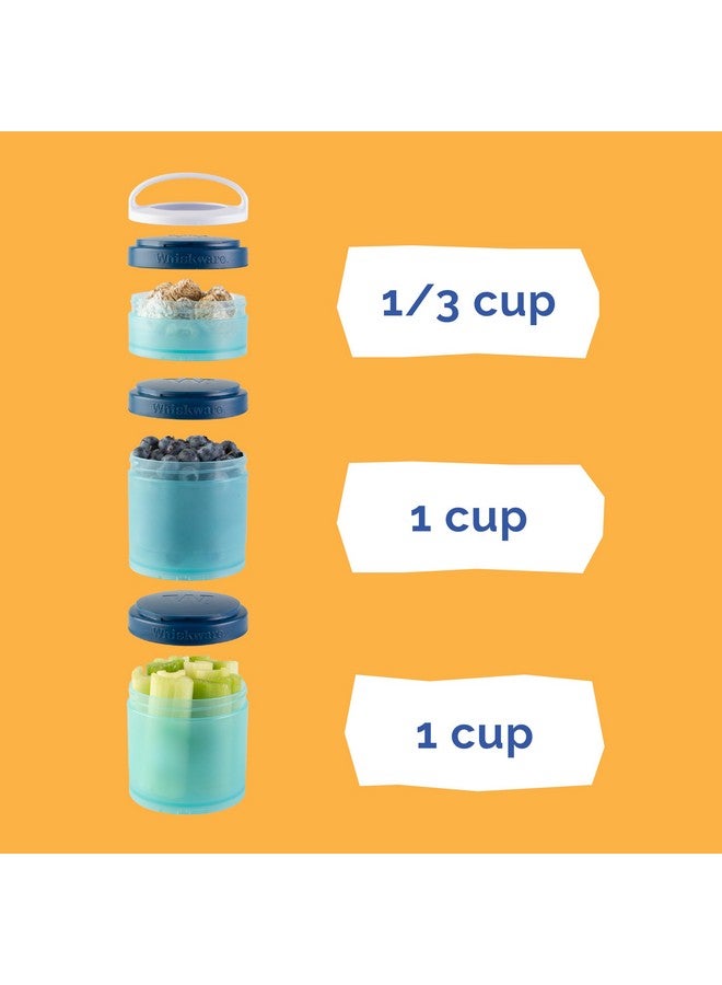 Whiskware Disney Pixar Stackable Snack Containers for Kids and Toddlers, 3 Stackable Polypropylene Snack Cups for School and Travel, Toy Story Woody and Bullseye - Image 4