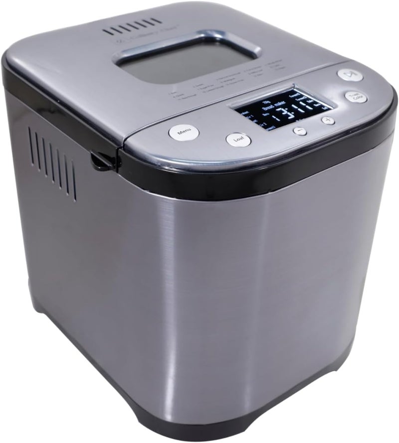 CULINARY CHEF Bread Maker Machine with Nonstick Bowl, Bread Hook, Measuring Cup & Spoon. 15-in-1, Gluten-Free Bread, Cake& Yogurt, 3 Crust Colour options and more. 3 Loaf Sizes. 2LB XL-BLACK - Image 4