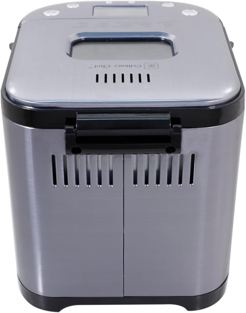 CULINARY CHEF Bread Maker Machine with Nonstick Bowl, Bread Hook, Measuring Cup & Spoon. 15-in-1, Gluten-Free Bread, Cake& Yogurt, 3 Crust Colour options and more. 3 Loaf Sizes. 2LB XL-BLACK - Image 5