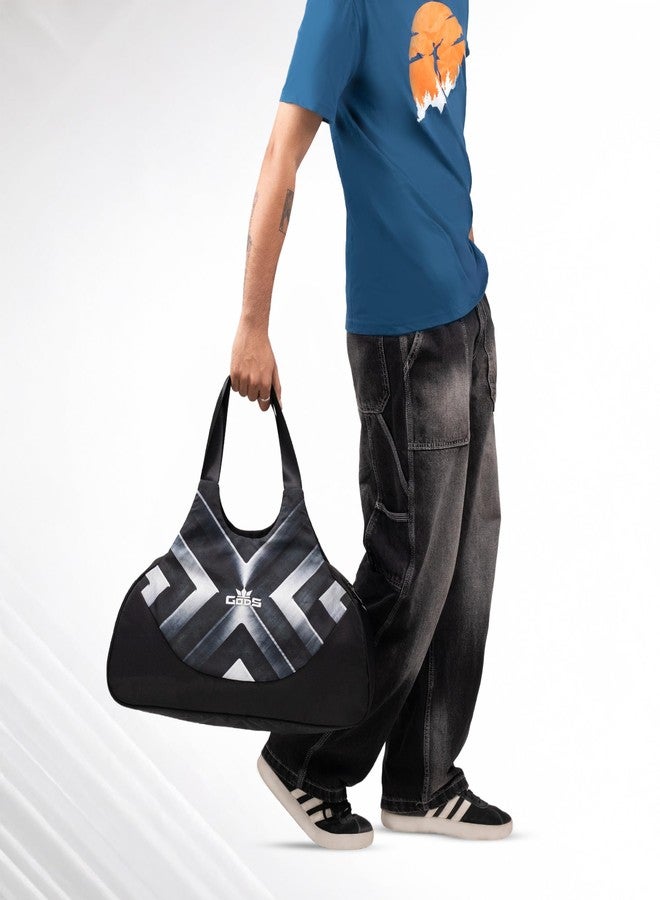 جودز حقيبة سفر GODS Creed Crypto Duffle Bag - سعة 35 لترًا، حقيبة رياضية للسفر، سهلة الحمل، مزودة بسحابات Mighty Coil Multitech، خفيفة الوزن ومقاومة للماء، مناسبة للرجال والنساء | معدنية - Image 3