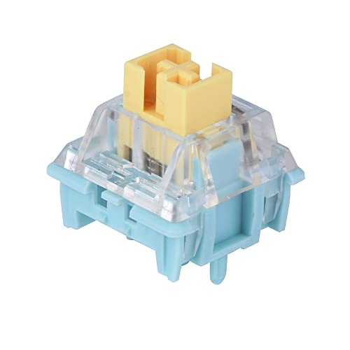 EPOMAKER Sea Salt Silent Mechanical Keyboard Switches Set, 5-Pin Switch, Pre-Lubed Linear Switch with LED Slot, 35 Pieces for Mechanical Keyboard - Image 1
