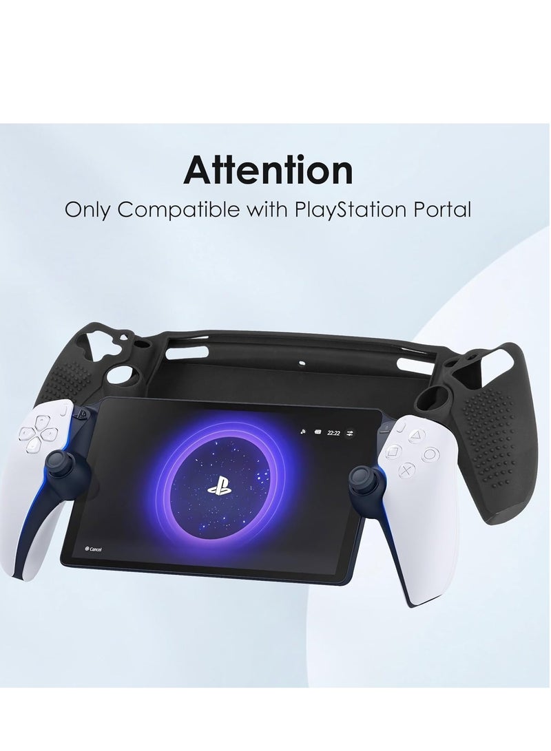 SYOSI Playstation Portal Case Silicone Shock Absorption Anti Fingerprint Scratch Resistant Cover Black - Image 3