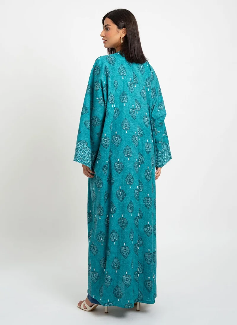 Kaafmeem Fairouzy Wide-fit Abaya
