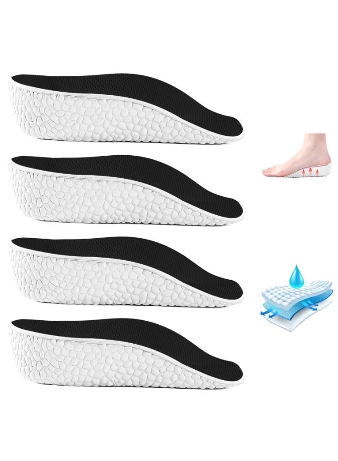 2Pair Orthopedic High Pads, Height Increase Insoles for Men & Women, Arch Support Insoles, Adjustable Heel Lift, Shock Absorption Heel Lift Insole to Make You Talle(Black, 1.37in/3.5cm) - Image 1