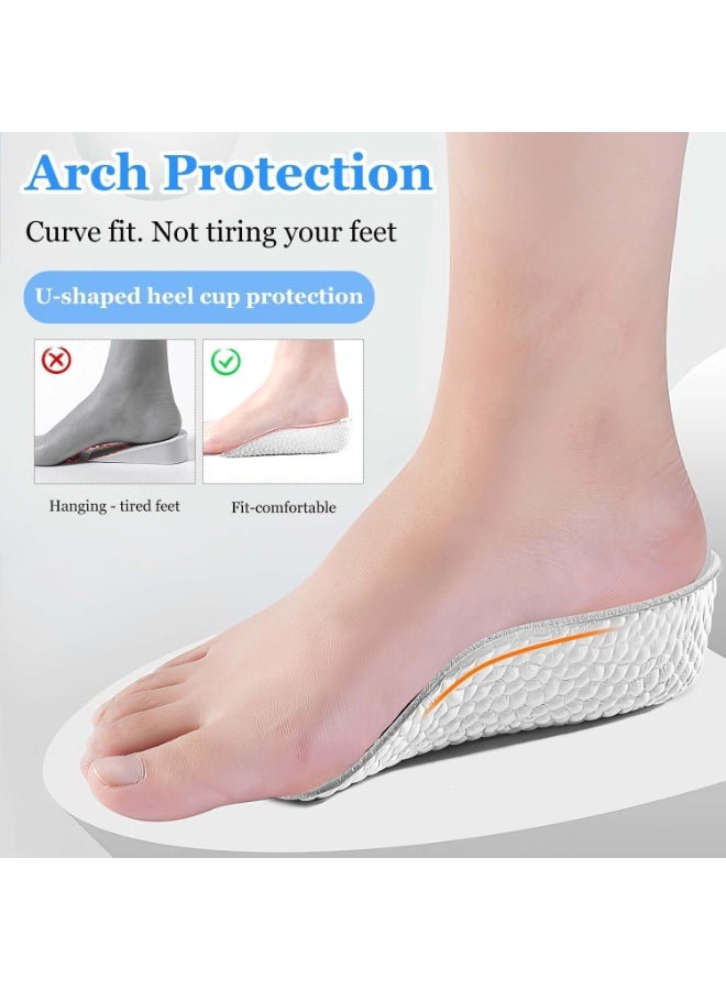 2Pair Orthopedic High Pads, Height Increase Insoles for Men & Women, Arch Support Insoles, Adjustable Heel Lift, Shock Absorption Heel Lift Insole to Make You Talle(Black, 1.37in/3.5cm) - Image 2