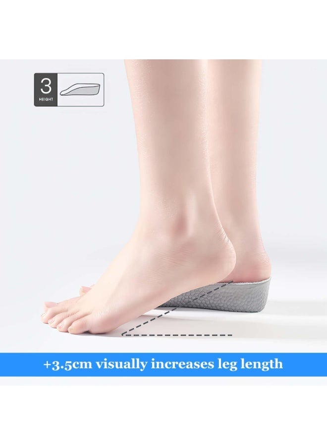 2Pair Orthopedic High Pads, Height Increase Insoles for Men & Women, Arch Support Insoles, Adjustable Heel Lift, Shock Absorption Heel Lift Insole to Make You Talle(Black, 1.37in/3.5cm) - Image 4