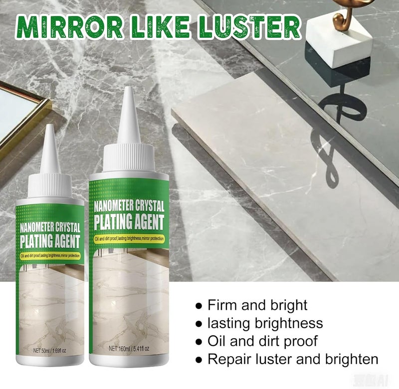 HUNMUI Brighten Crystal-Plating Agent,Stone Crystal Coating,Stonework Polishing and Coating Agent, Marble Crystal-Plating Agent Brightens and Renovates Ceramic and Stone Surfaces 2PCS - Image 3