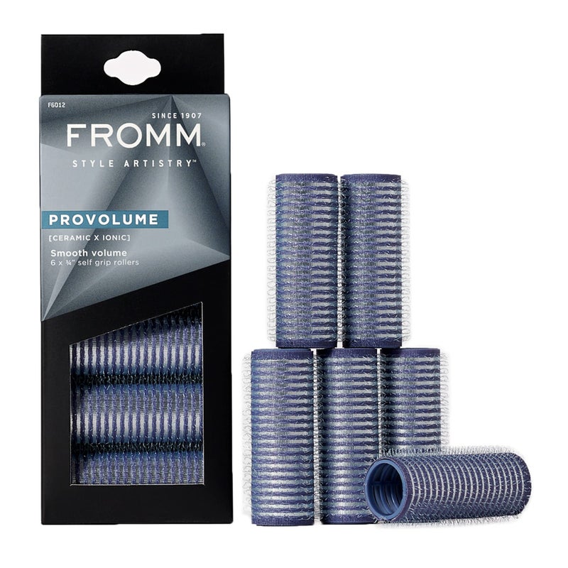 Fromm ProVolume .75" Self-Grip Ceramic Ionic Thermal Hair Rollers, 6 Count, Small Salon Quality Hair Curlers for Shorter Hair, Bangs and Tighter Curls - Image 1