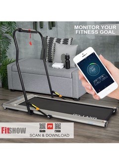 Sky Land 2-in-1 Ultra-Thin Foldable Treadmill | Compact Under Desk Walking & Running Machine with Remote Control, Fit Show App & Digital Display for Home Office Fitness, EM-1263  - Image 2
