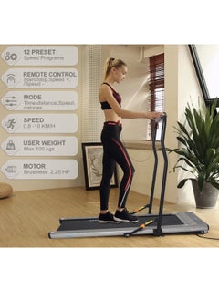 Sky Land 2-in-1 Ultra-Thin Foldable Treadmill | Compact Under Desk Walking & Running Machine with Remote Control, Fit Show App & Digital Display for Home Office Fitness, EM-1263  - Image 3