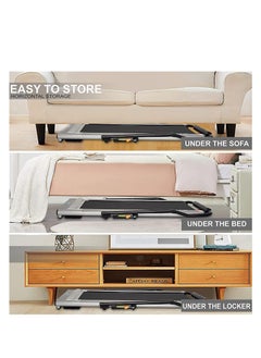 Sky Land 2-in-1 Ultra-Thin Foldable Treadmill | Compact Under Desk Walking & Running Machine with Remote Control, Fit Show App & Digital Display for Home Office Fitness, EM-1263  - Image 5