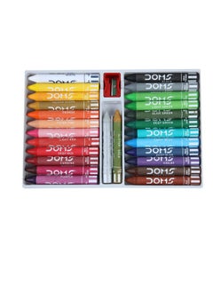 DOMS 24-Piece Jumbo Crayons Multicolour With Two Extra Shades And Sharpener  - Image 2