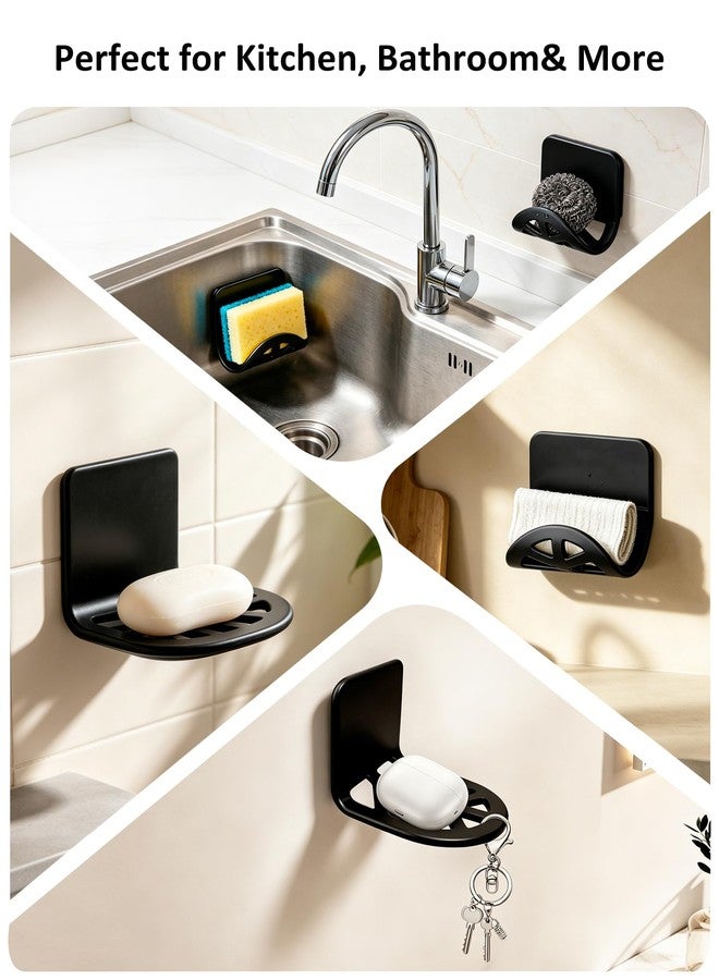 Duseu Sponge Holder for Kitchen Sink, Kitchen Sink Organizer for Sponge Brush Soap, Sink Caddy Sponge Holder with Adhesive, Silicone Sponge Caddy for Kitchen Sink & Bathroom - Image 3