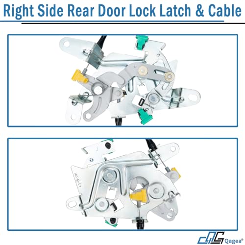 Qagea Rear Door Lock Latch & Cable - Right Passenger Side - Replacement for 1999-2007 Ford F250 F350 F450 F550 Super Duty, Upper and Lower Locking Latches Assembly Replaces# 6C3Z-28264A00-A 6C3Z28264A00A - Image 5
