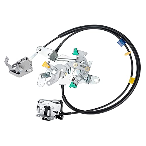 Qagea Rear Door Lock Latch & Cable - Right Passenger Side - Replacement for 1999-2007 Ford F250 F350 F450 F550 Super Duty, Upper and Lower Locking Latches Assembly Replaces# 6C3Z-28264A00-A 6C3Z28264A00A - Image 1