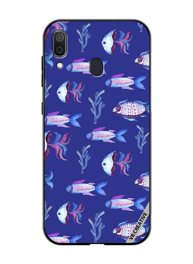 VR CREATIVE Protective Case Cover For Samsung Galaxy A30 Fish And Octopus Design Multicolour - Image 1