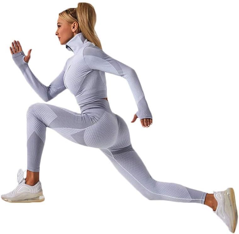 Veriliss 3pcs Seamless Outfit Workout Sets Gym for Women, Fitness Sports School Running Clothes Yoga Sportswear - Image 3