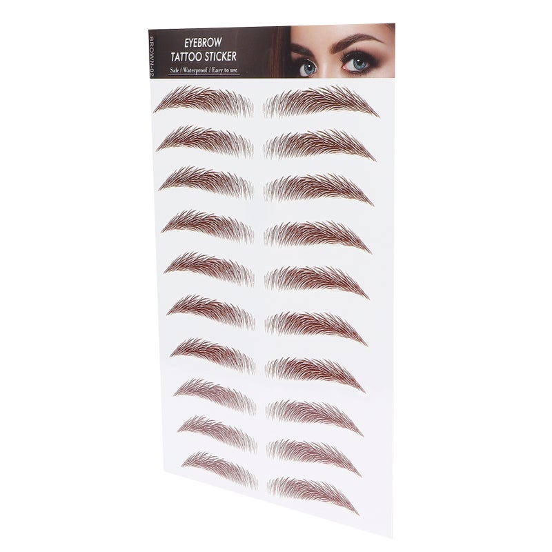 Professional Waterproof Eyebrow Tattoo Sticker Eyebrow Transfer Sticker for WomenBROWN‑03 - Image 4