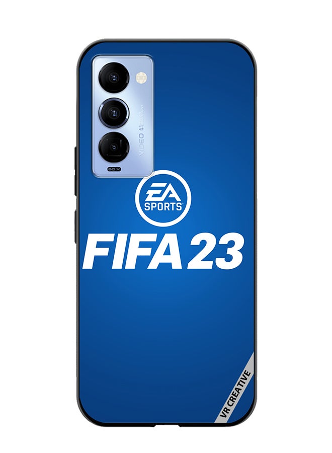 VR CREATIVE Protective Case Cover For Tecno Camon 18/18 P Fifa 23 Blue Ea Design Multicolour - Image 1
