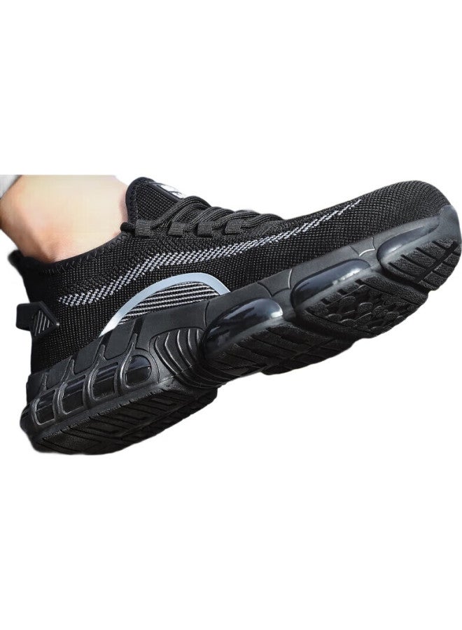 Jingtu Men'S Safety Work Shoes With Comfortable Soft Cushioning, Steel Toe Cap, Puncture-Resistant, Lightweight And Safe, Model 3019, Size 43 - Image 1