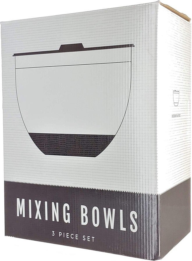 Fitzroy and Fox Stainless Steel Mixing Bowls with Lids and Non Slip Bases (Set of 3, Red) - Image 5