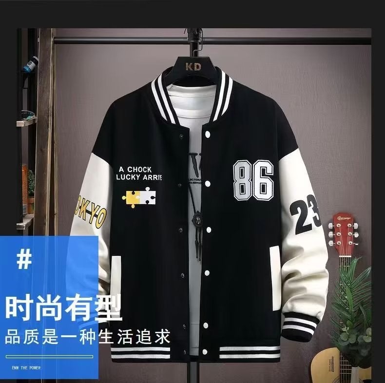 Baseball Suit Jacket Boys 2023 Autumn New High School Students Fashion Handsome Jacket - Image 3