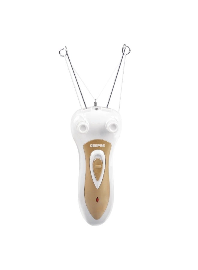 Geepas GLS8690 Rechargeable Ladies Body Face Facial Hair Remover With Defeatherer Cotton Thread - Image 1
