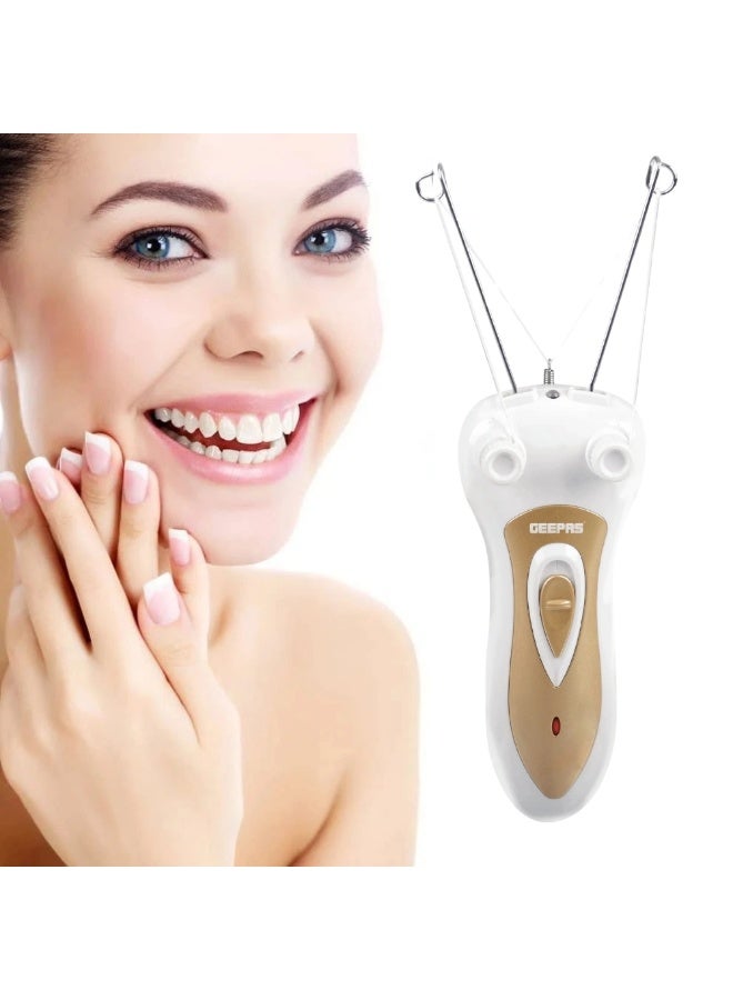 Geepas GLS8690 Rechargeable Ladies Body Face Facial Hair Remover With Defeatherer Cotton Thread - Image 2