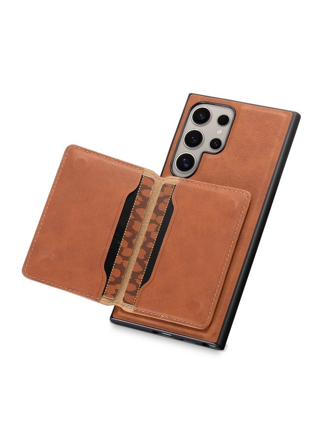 دينيور جراب لهاتف Samsung Galaxy S23 Ultra 5G D13 مصنوع من الجلد بتصميم كلاسيكي مع حقيبة بطاقات MagSafe - Image 4