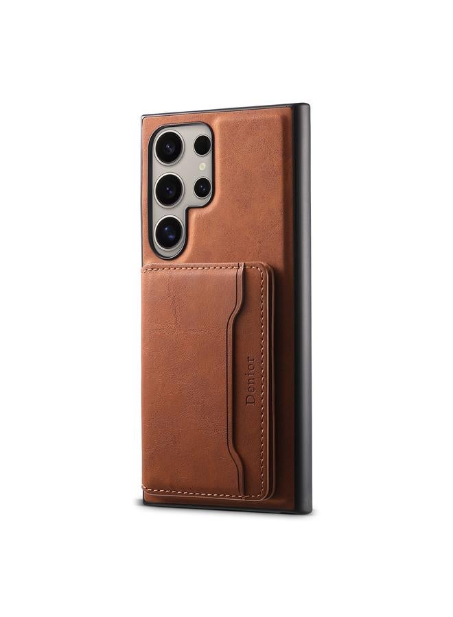 دينيور جراب لهاتف Samsung Galaxy S23 Ultra 5G D13 مصنوع من الجلد بتصميم كلاسيكي مع حقيبة بطاقات MagSafe - Image 1