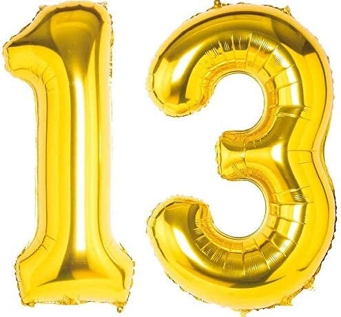 flavouredlove flavourdlove 16 inches Number Foil balloon for party decoration (Gold 13) - Image 4
