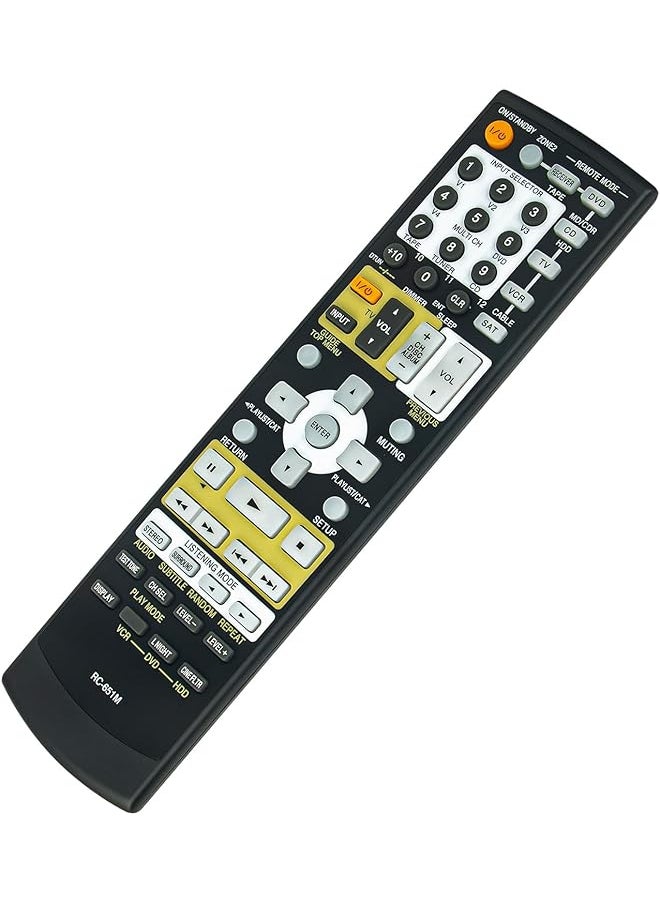 إيروريكس - جهاز تحكم عن بعد بديل Rc 651M مناسب لجهاز استقبال Onkyo AV Ht Sr604B Ht S907 Ht Sr604 Ht Sr604S Ht Sr674 Ht Sr604E - Image 1