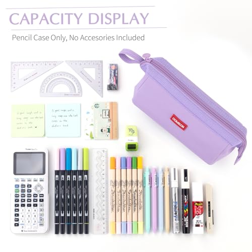 CICIMELON Pencil Case Large Capacity Pouch Pen Bag for School Teen Girl Boy Men Women (Purple) - Image 5