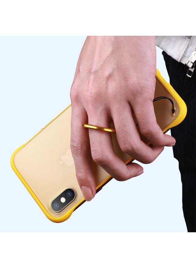 S-TOP Case For iPhone XS Max Frosted Anti-skidding TPU Protective Case with Metal Ring - Image 4
