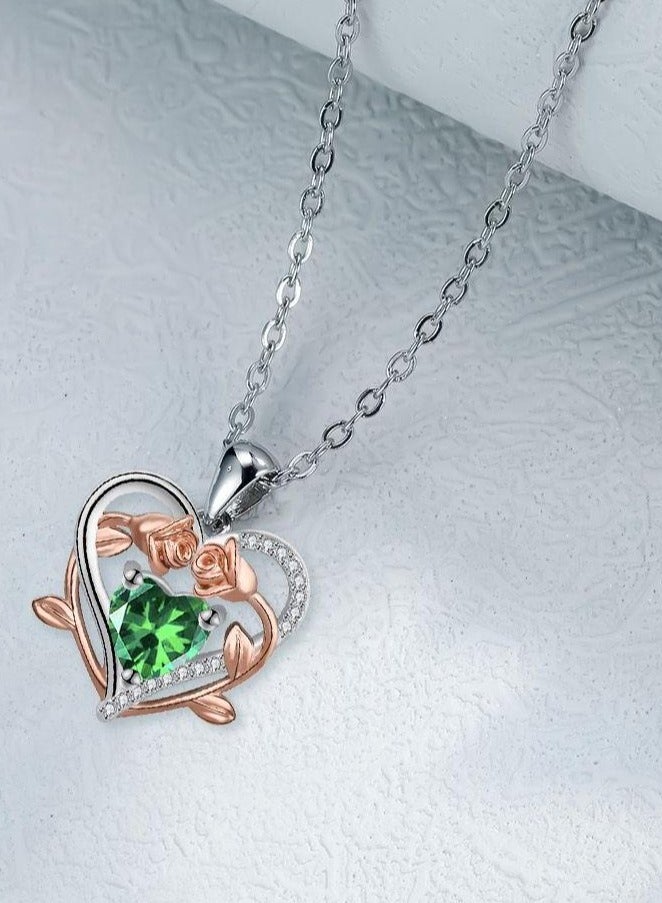 أنيقة القلب المحبة قلادة خمر قلادات المرأة - Image 1