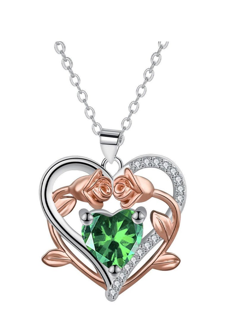 أنيقة القلب المحبة قلادة خمر قلادات المرأة - Image 2