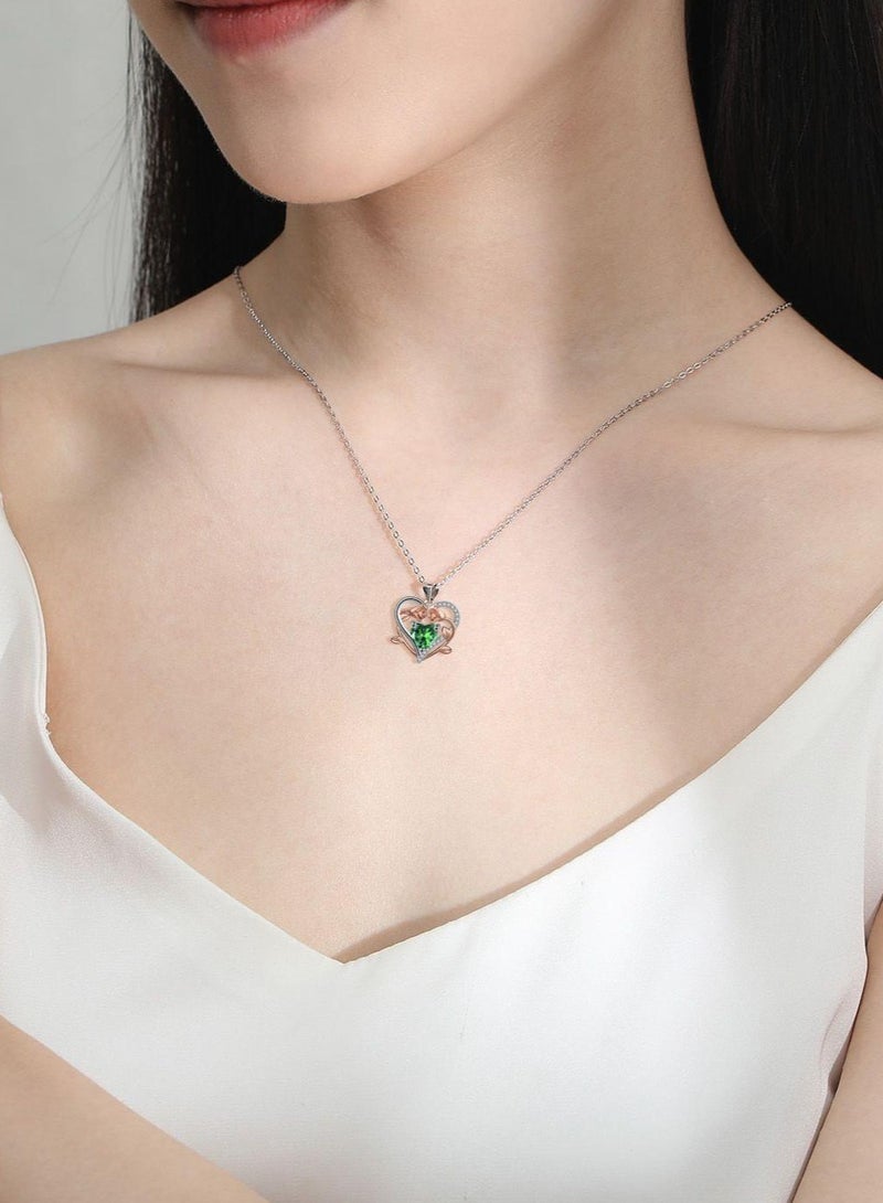 أنيقة القلب المحبة قلادة خمر قلادات المرأة - Image 3