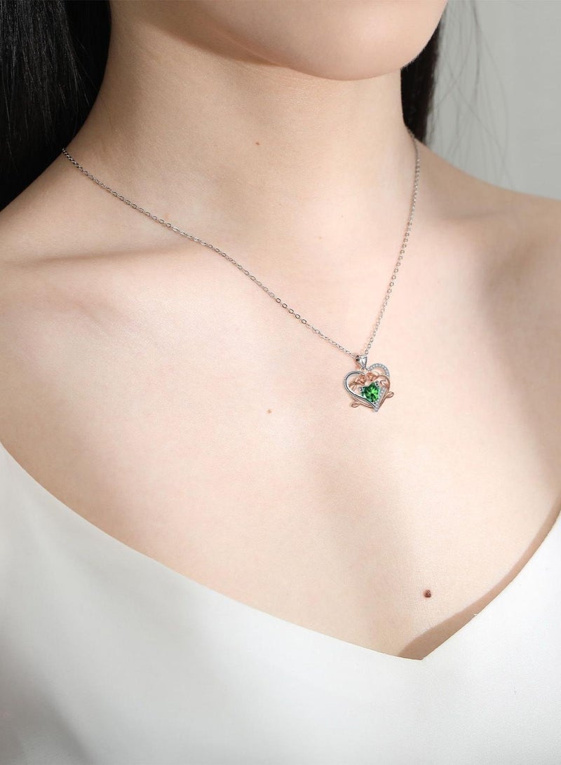 أنيقة القلب المحبة قلادة خمر قلادات المرأة - Image 4