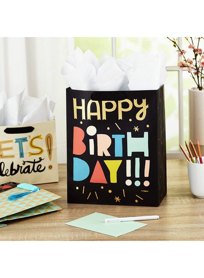 Hallmark Celebrate Gift Bags Assortment With Tissue Paper (Pack Of 3: 2 Large 13" And 1 Medium 7" Gift Bags For Birthdays Baby Showers And More) - Image 3