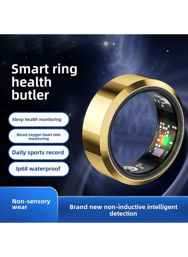 Upgraded Smart Black Technology High Precision Health Ring Heart Rate Oximeter Step Sleep Sport Waterproof Bluetooth-Colour:Silver - Real-time Monitoring Of Finger Size 10 Circumference 62.1mm - Image 3