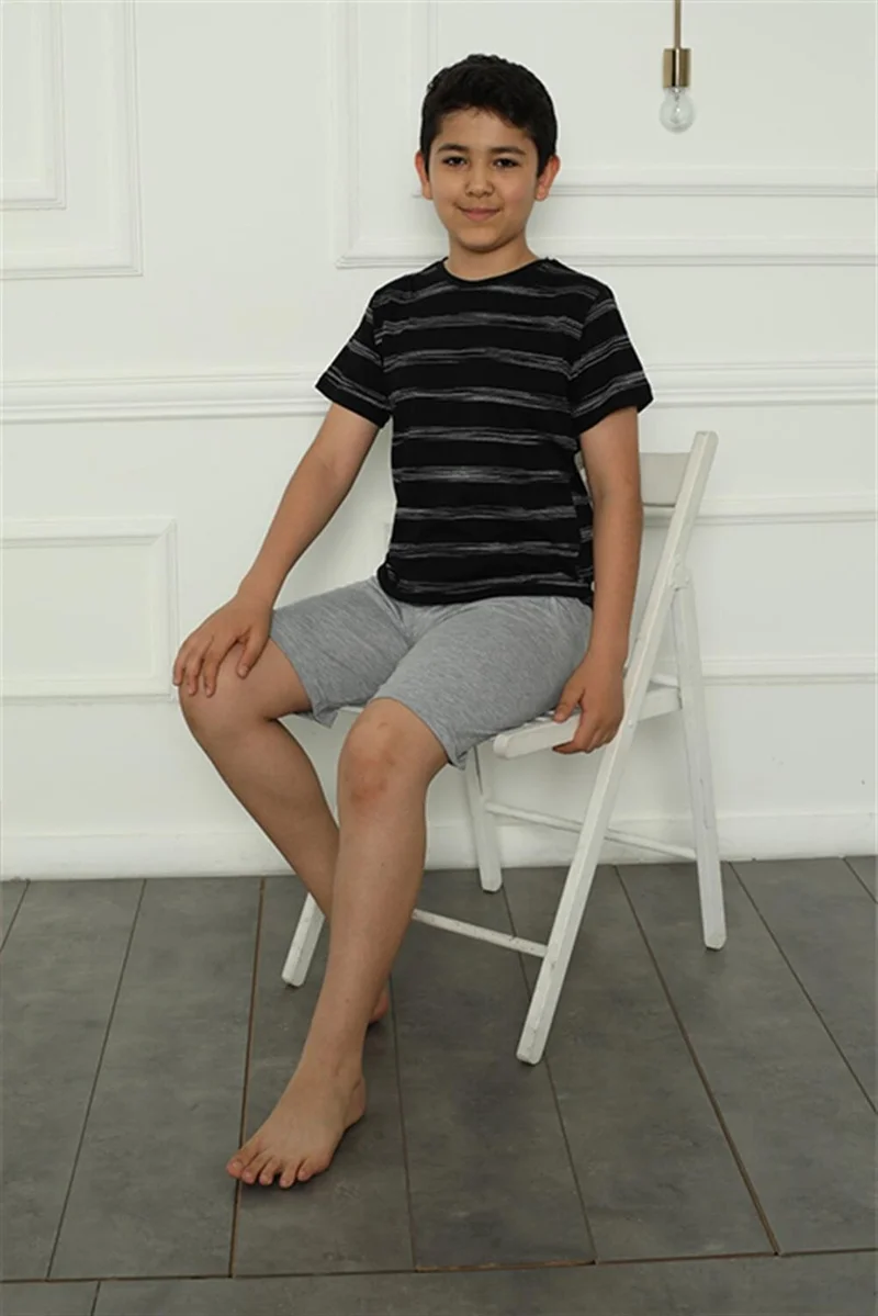 اكبينيز Boy's Combed Cotton Pajama Set with Shorts 20392