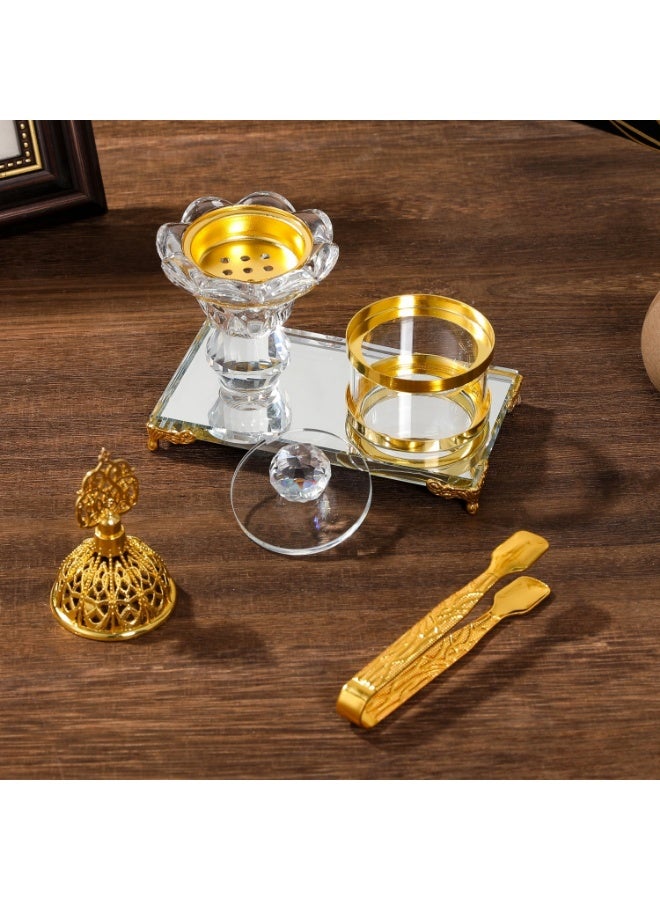 شمعدان فرن شموع عطرية من الكريستال العربي | شمعة عطرية ثنائية الاستخدام + شمعة + بخور | تجهيزات تزيين حفلات المهرجانات - Image 5