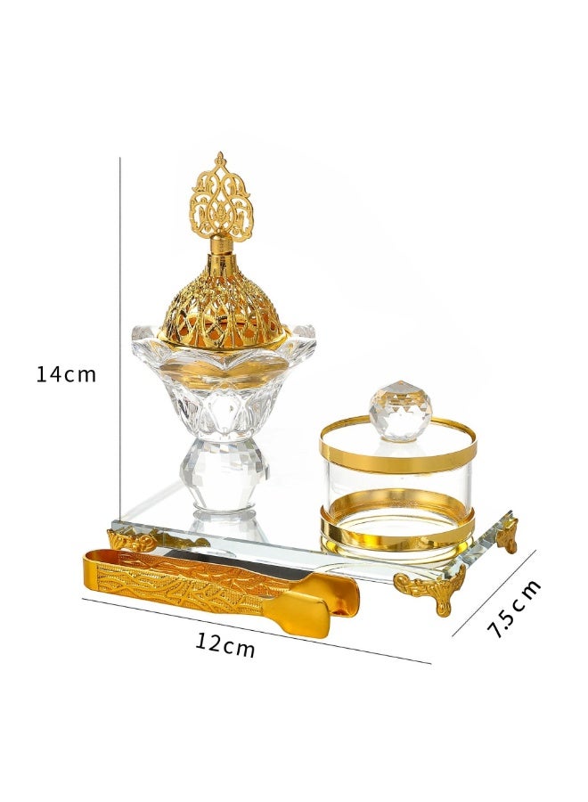 شمعدان فرن شموع عطرية من الكريستال العربي | شمعة عطرية ثنائية الاستخدام + شمعة + بخور | تجهيزات تزيين حفلات المهرجانات - Image 2