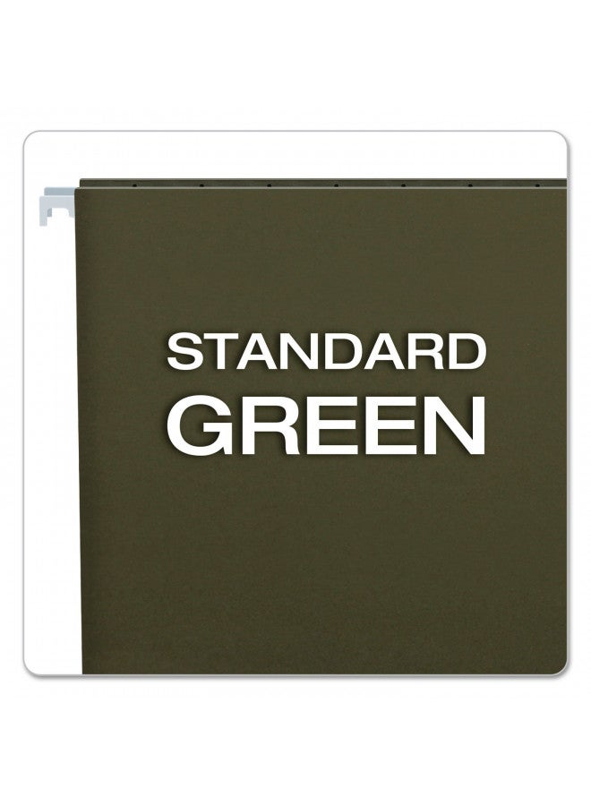 Pendaflex 81620EE Recycled Hanging Folders, Legal Size, Standard Green, 25/BX (81620) - Image 1