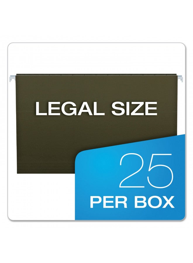 Pendaflex 81620EE Recycled Hanging Folders, Legal Size, Standard Green, 25/BX (81620) - Image 2